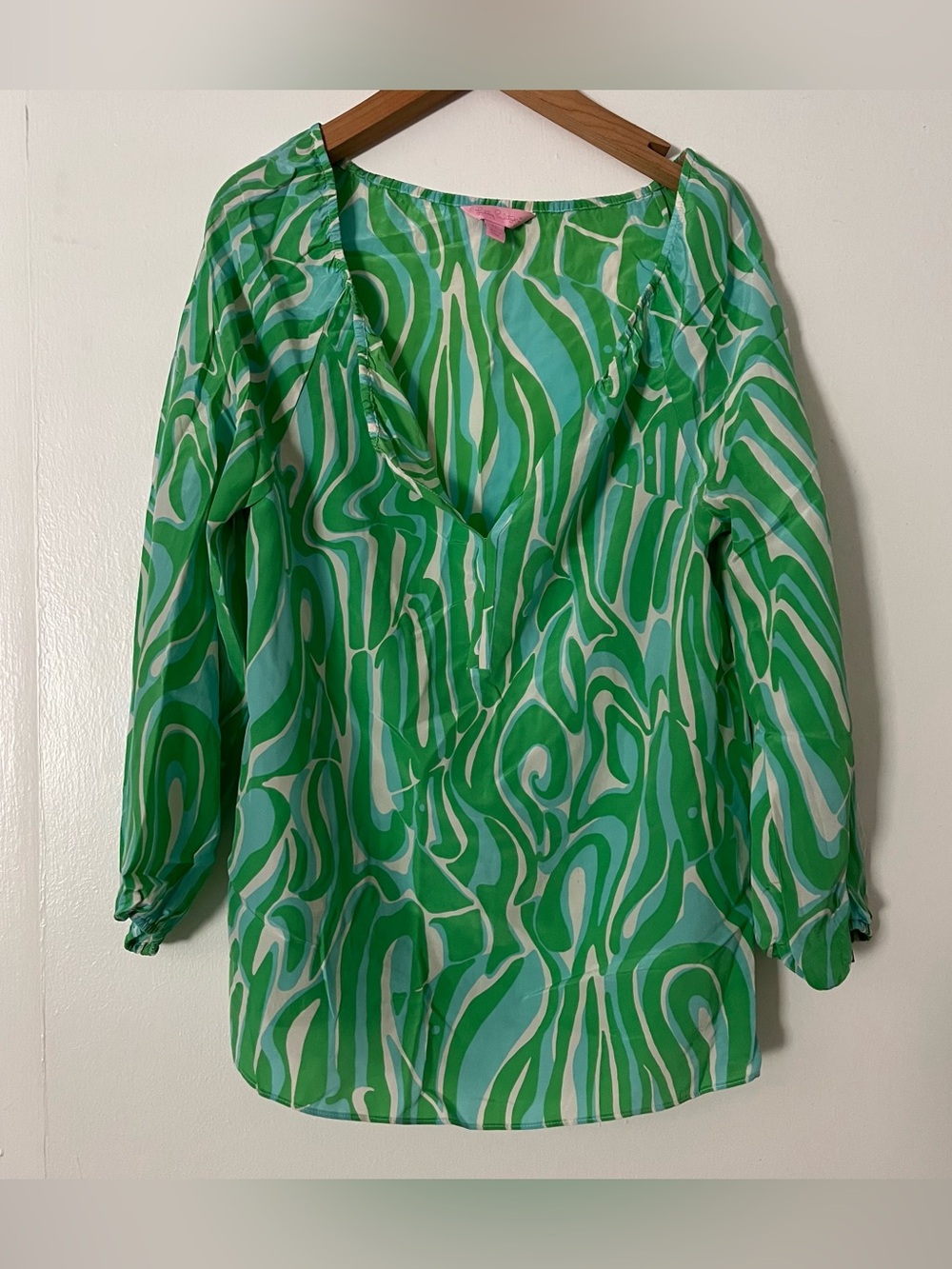Lilly Pulitzer women’s Finders Keepers Sarabeth Blouse Top silk XS